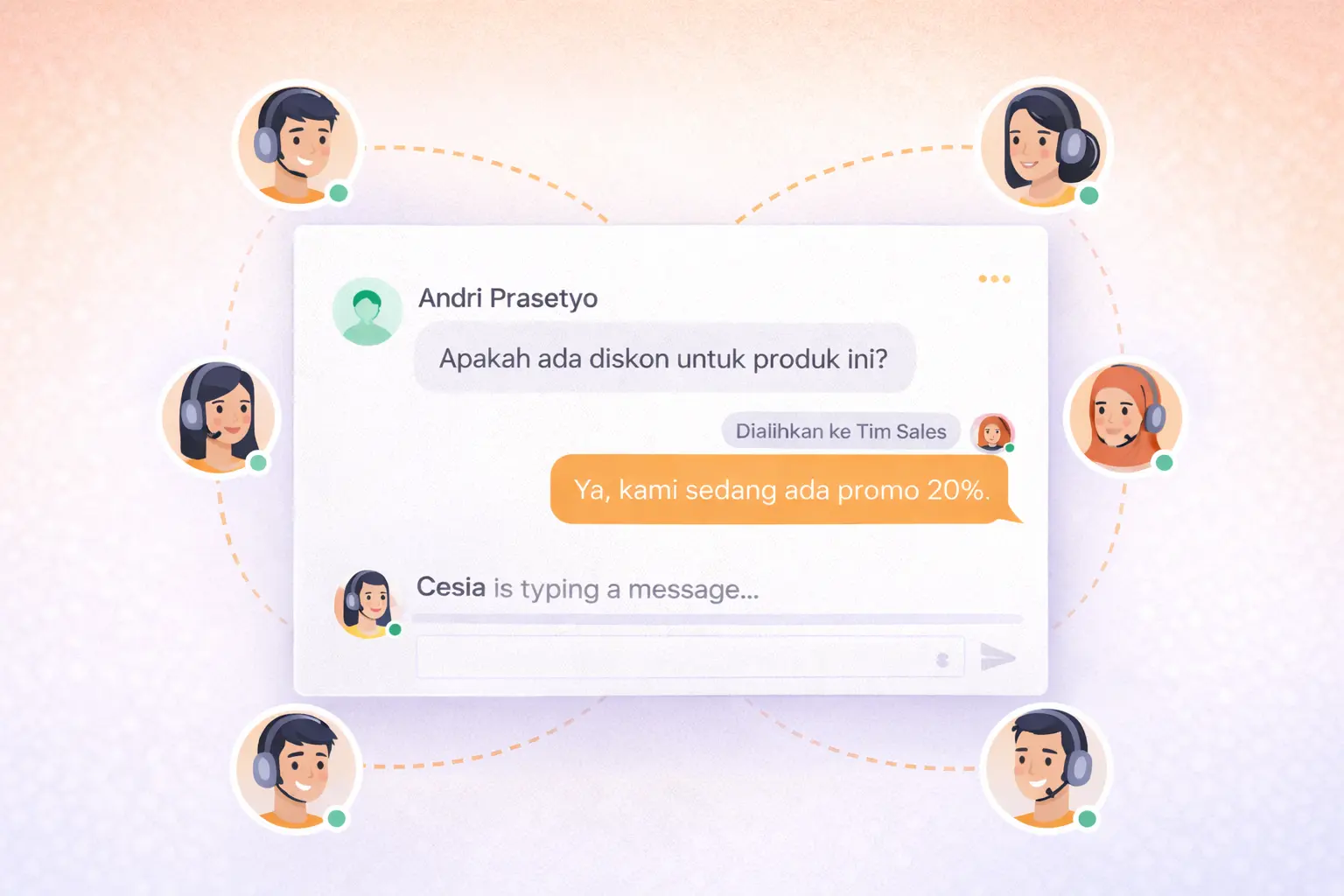 Unlimited Human Agent widget